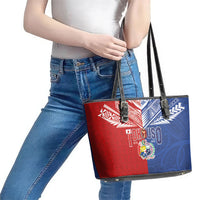 Tokouso Tonga Samoa Leather Tote Bag Proud of Brotherhood LT03 - Polynesian Pride