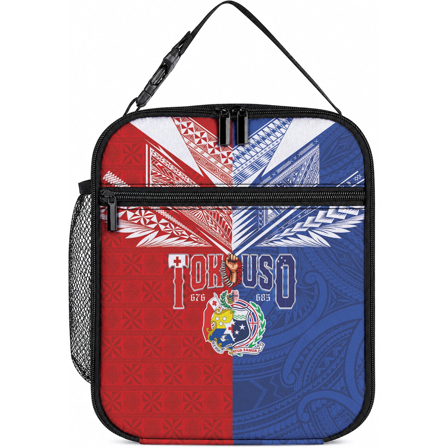 Tokouso Tonga Samoa Lunch Bag Proud of Brotherhood LT03 10.2 × 8.3 × 4.3 inch Multicolor - Polynesian Pride