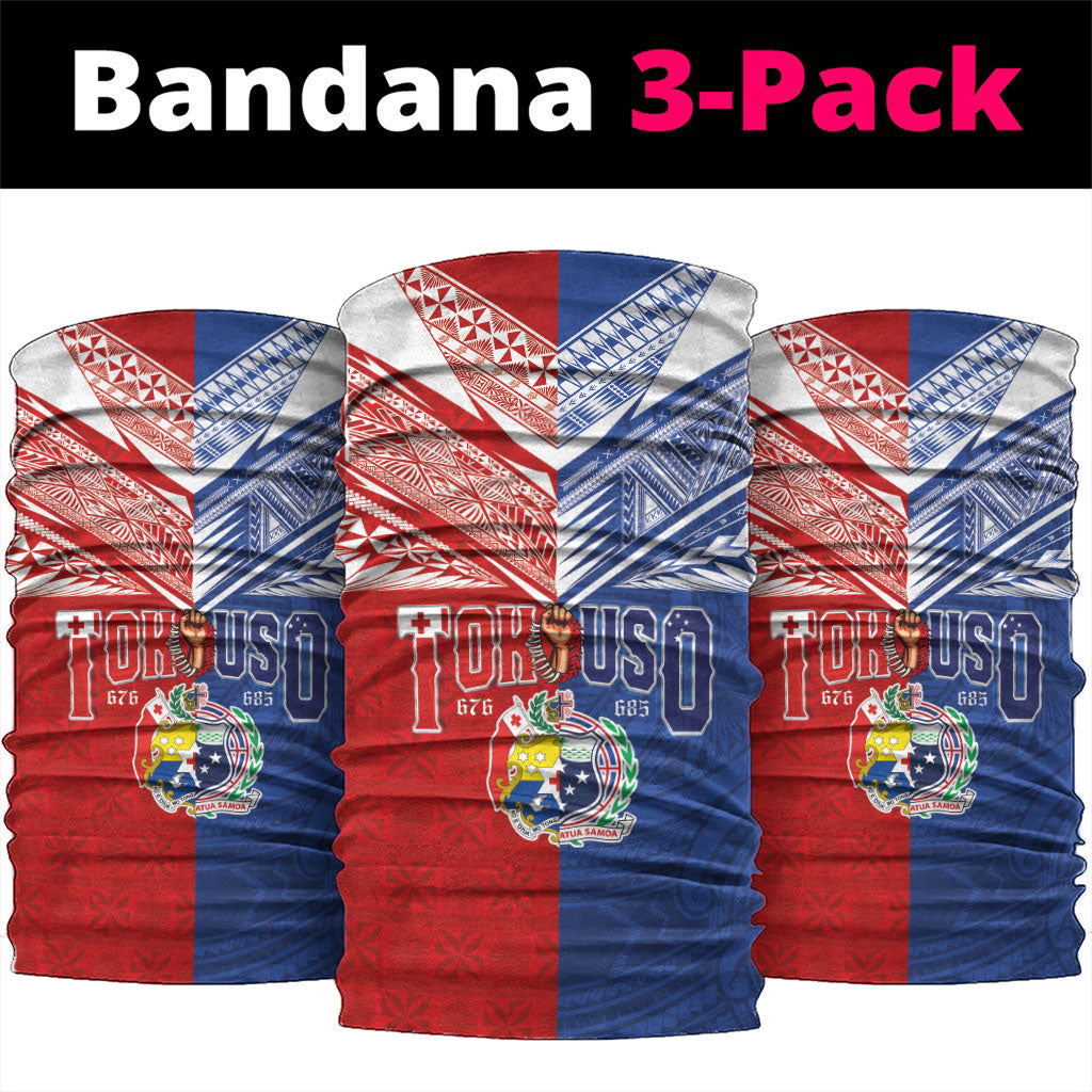 Tokouso Tonga Samoa Neck Gaiter Proud of Brotherhood LT03 package One Size: 25*50cm Multicolor - Polynesian Pride