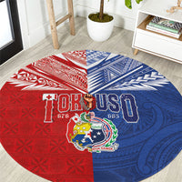 Tokouso Tonga Samoa Round Carpet Proud of Brotherhood LT03 Multicolor - Polynesian Pride