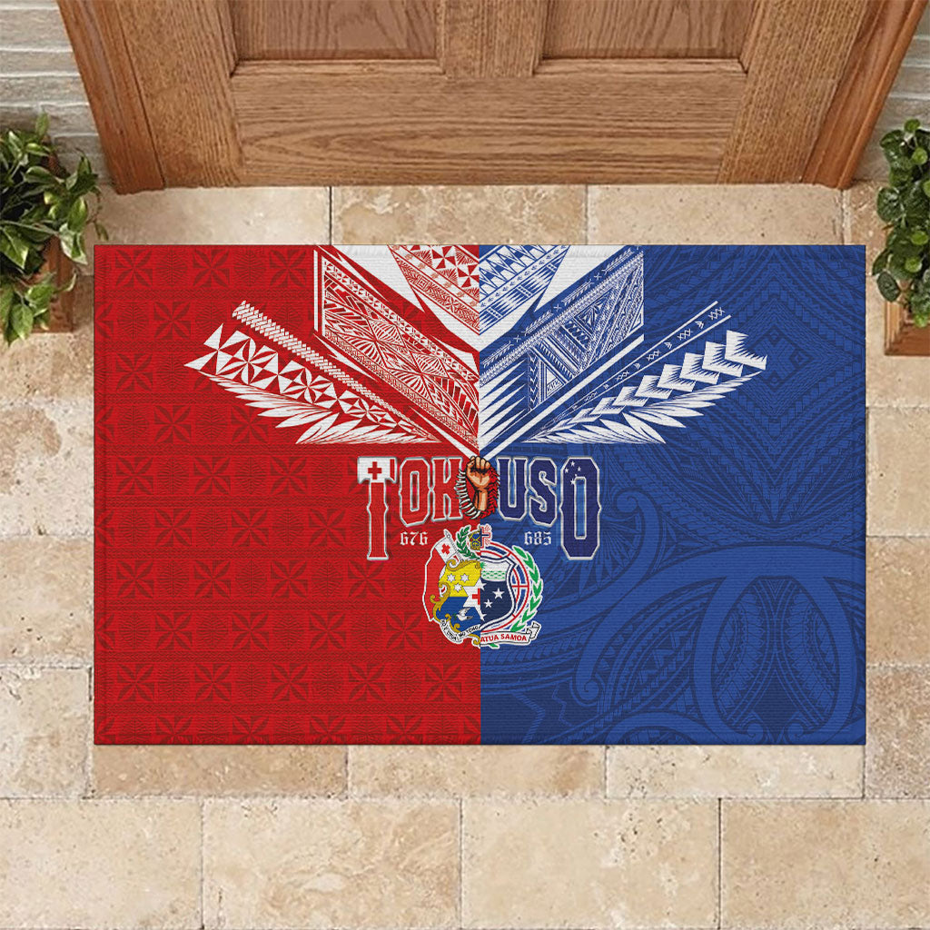 Tokouso Tonga Samoa Rubber Doormat Proud of Brotherhood LT03 Multicolor - Polynesian Pride