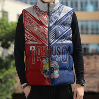 Personalised Tokouso Tonga Samoa Sleeveless Puffer Jacket Proud of Brotherhood LT03 - Polynesian Pride