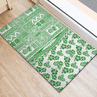 Hawaii Rubber Doormat Aloha Tropical Plants Tribal Pattern Green Version LT03 - Polynesian Pride