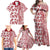 Hawaii Family Matching Off Shoulder Maxi Dress and Hawaiian Shirt Aloha Tropical Plants Tribal Pattern Red Version LT03 - Polynesian Pride