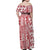 Hawaii Family Matching Off Shoulder Maxi Dress and Hawaiian Shirt Aloha Tropical Plants Tribal Pattern Red Version LT03 - Polynesian Pride