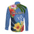 Kosrae Constitution Day Long Sleeve Button Shirt Hibiscus Mix Maori Tattoo Pattern LT03 - Polynesian Pride