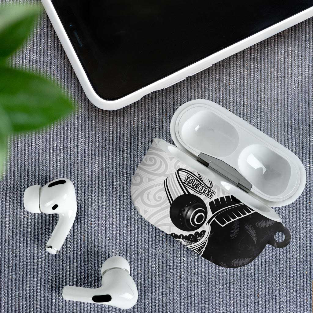 Personalised Aotearoa Lawn Bowls AirPods Case Maori and Silver Fern Half Style LT03 - Polynesian Pride
