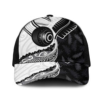 Aotearoa Lawn Bowls Baseball Net Cap Maori and Silver Fern Half Style - Polynesian Pride