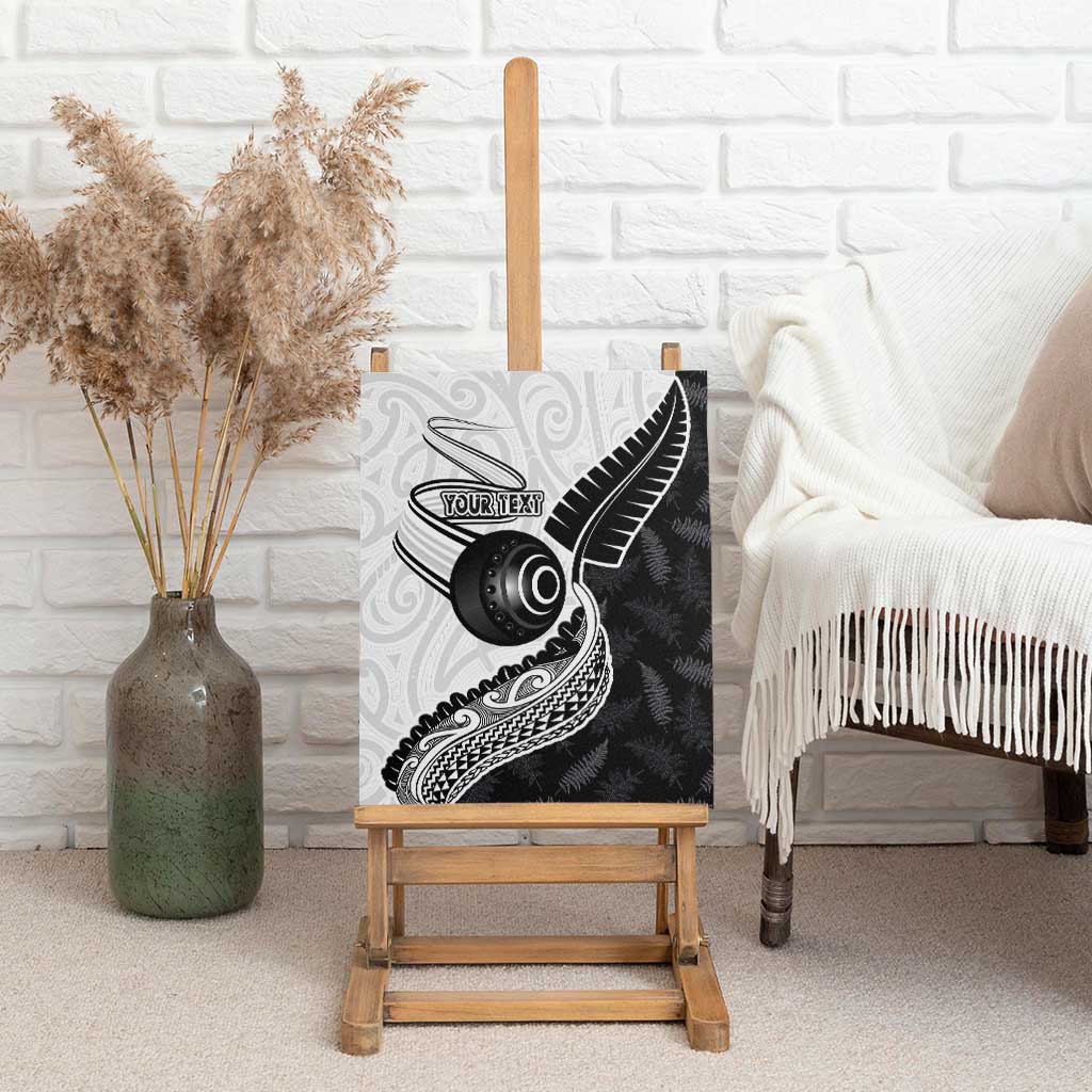 Personalised Aotearoa Lawn Bowls Canvas Wall Art Maori and Silver Fern Half Style LT03 - Polynesian Pride