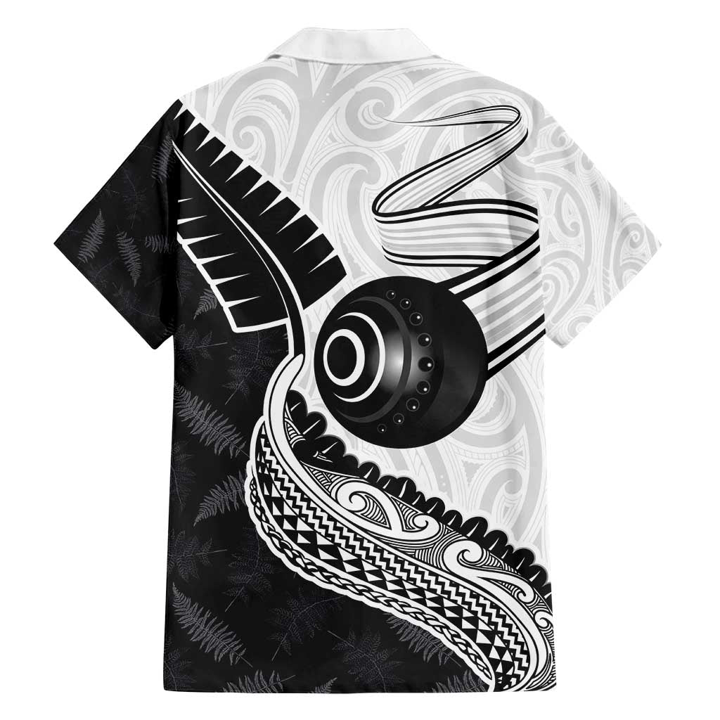 Personalised Aotearoa Lawn Bowls Family Matching Off Shoulder Maxi Dress and Hawaiian Shirt Maori and Silver Fern Half Style LT03 - Polynesian Pride
