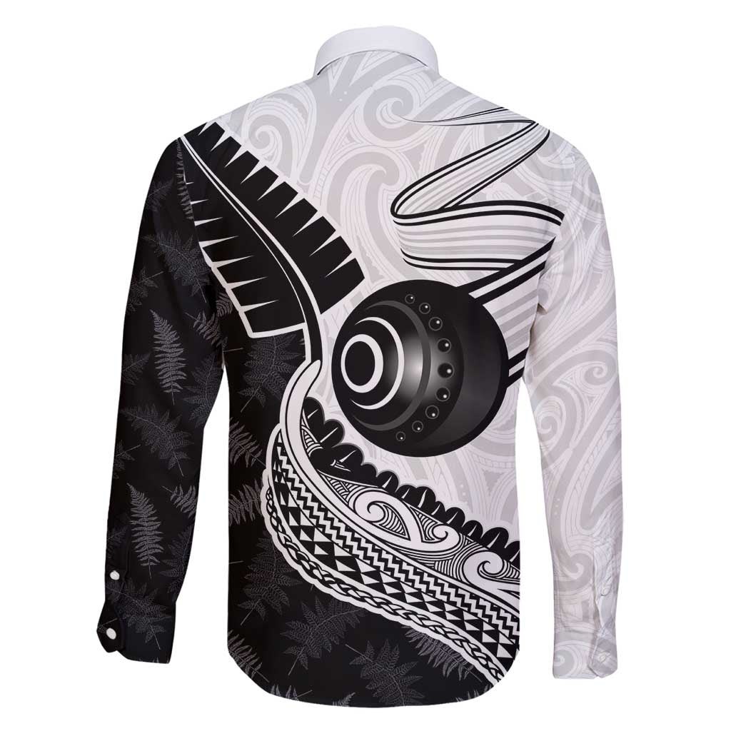 Personalised Aotearoa Lawn Bowls Family Matching Off Shoulder Short Dress and Hawaiian Shirt Maori and Silver Fern Half Style LT03 - Polynesian Pride