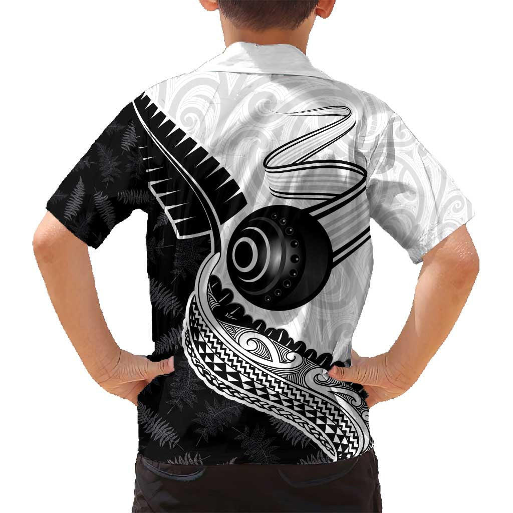Personalised Aotearoa Lawn Bowls Family Matching Summer Maxi Dress and Hawaiian Shirt Maori and Silver Fern Half Style LT03 - Polynesian Pride