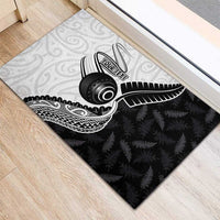 Personalised Aotearoa Lawn Bowls Rubber Doormat Maori and Silver Fern Half Style LT03 - Polynesian Pride