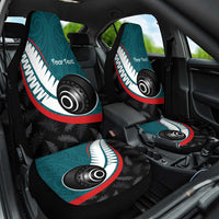 Personalised Aotearoa Lawn Bowls Car Seat Cover Maori and Silver Fern Sporty Style Teal Color LT03 One Size Teal - Polynesian Pride