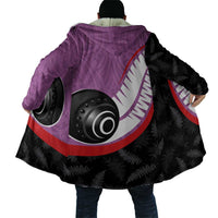 Personalised Aotearoa Lawn Bowls Cloak Maori and Silver Fern Sporty Style Pink Color - Polynesian Pride