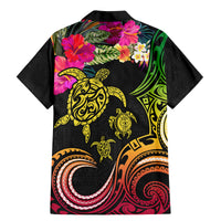 Hawaii Turtle Day Family Matching Mermaid Dress and Hawaiian Shirt Polynesian Tattoo and Hibiscus Flowers LT03 - Polynesian Pride