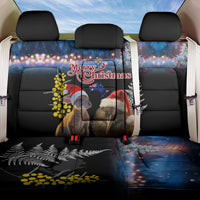 New Zealand and Australia Merry Christmas Back Car Seat Cover Kiwi Bird and Kangaroo Xmas Vibe LT03 One Size Black - Polynesian Pride