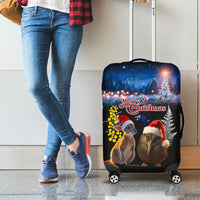 New Zealand and Australia Merry Christmas Luggage Cover Kiwi Bird and Kangaroo Xmas Vibe LT03 - Polynesian Pride