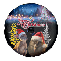New Zealand and Australia Merry Christmas Spare Tire Cover Kiwi Bird and Kangaroo Xmas Vibe LT03 - Polynesian Pride