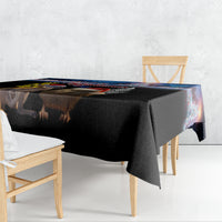 New Zealand and Australia Merry Christmas Tablecloth Kiwi Bird and Kangaroo Xmas Vibe