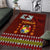 Tonga Independence Day Area Rug National Flag and Emblem with Ngatu Art Pattern