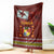 Tonga Independence Day Blanket National Flag and Emblem with Ngatu Art Pattern