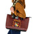Tonga Independence Day Leather Tote Bag National Flag and Emblem with Ngatu Art Pattern