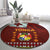 Tonga Independence Day Round Carpet National Flag and Emblem with Ngatu Art Pattern
