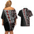 Tonga Ngatu Art Tattoo Polynesian Couples Matching Off Shoulder Short Dress and Hawaiian Shirt