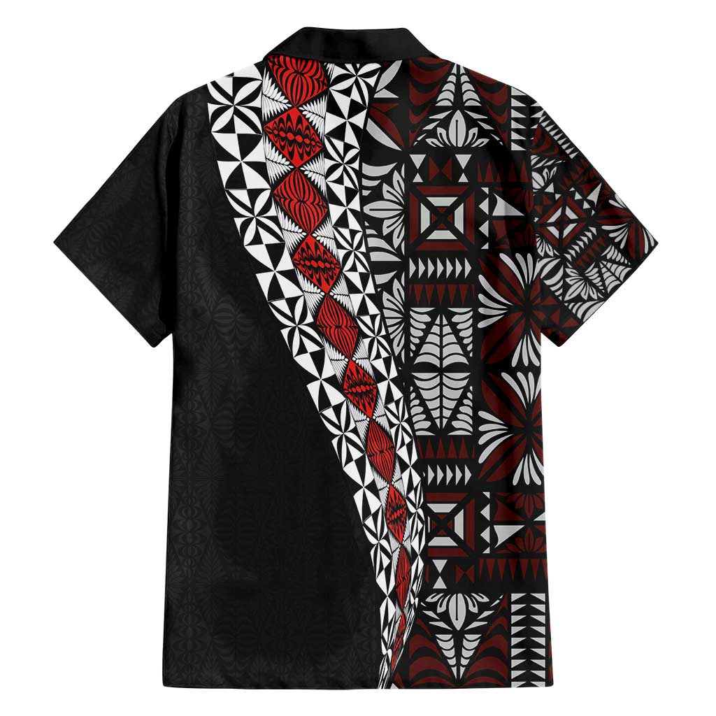 Tonga Ngatu Art Tattoo Polynesian Family Matching Long Sleeve Bodycon Dress and Hawaiian Shirt LT03 - Polynesian Pride