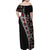 Tonga Ngatu Art Tattoo Polynesian Family Matching Off Shoulder Maxi Dress and Hawaiian Shirt