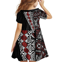Tonga Ngatu Art Tattoo Polynesian Family Matching Short Sleeve Bodycon Dress and Hawaiian Shirt LT03 - Polynesian Pride