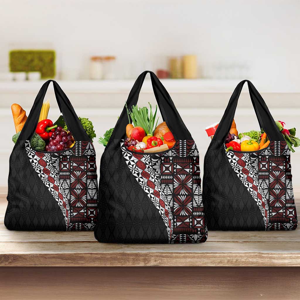 Tonga Ngatu Art Tattoo Polynesian Grocery Bag