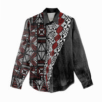 Tonga Ngatu Art Tattoo Polynesian Women Casual Shirt