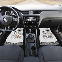 Fijian Traditional Culture Car Mats Tapa Tribal Tattoos LT03 Set 2pcs - Front White - Polynesian Pride