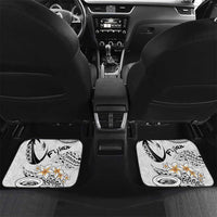 Fijian Traditional Culture Car Mats Tapa Tribal Tattoos LT03 Set 2pcs - Back White - Polynesian Pride