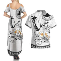 Fijian Traditional Culture Couples Matching Summer Maxi Dress and Hawaiian Shirt Tapa Tribal Tattoos LT03 - Polynesian Pride