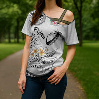 Fijian Traditional Culture Cross Shoulder Shirt Tapa Tribal Tattoos - Polynesian Pride