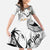 Fijian Traditional Culture Family Matching Off The Shoulder Long Sleeve Dress and Hawaiian Shirt Tapa Tribal Tattoos - Polynesian Pride