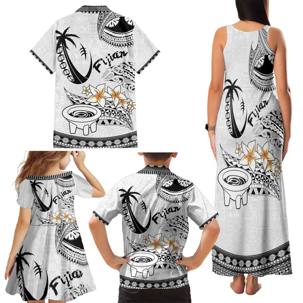 Fijian Traditional Culture Family Matching Tank Maxi Dress and Hawaiian Shirt Tapa Tribal Tattoos LT03 - Polynesian Pride