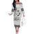Fijian Traditional Culture Off The Shoulder Long Sleeve Dress Tapa Tribal Tattoos - Polynesian Pride