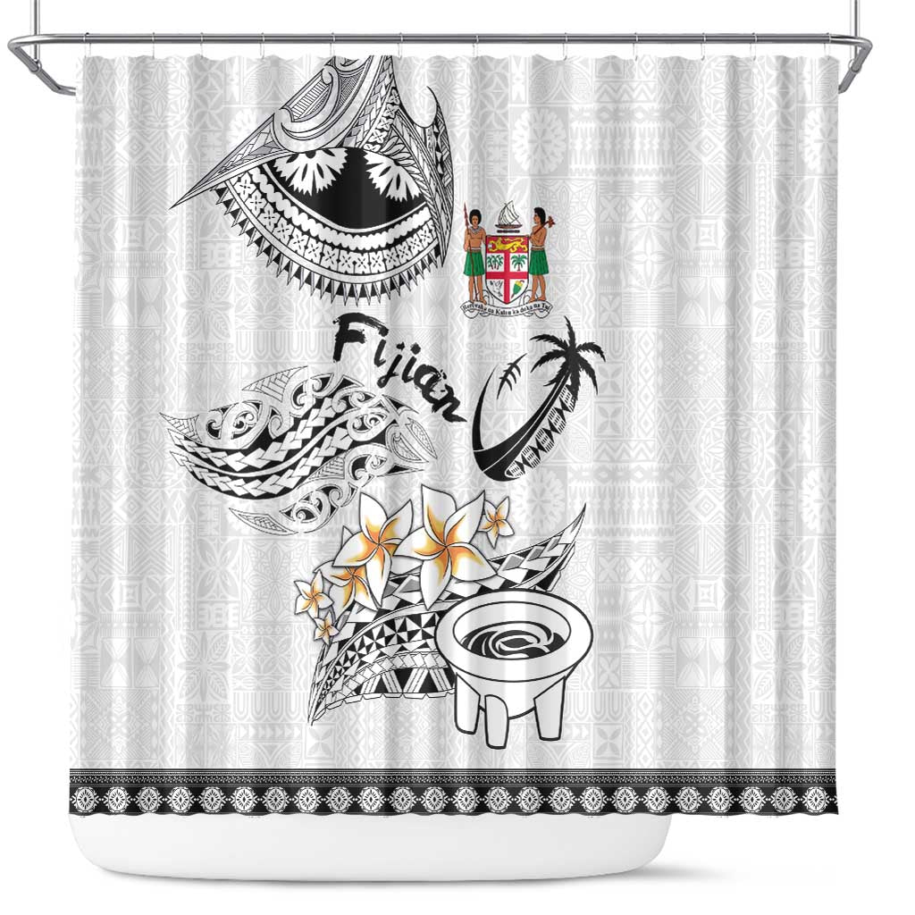 Fijian Traditional Culture Shower Curtain Tapa Tribal Tattoos - Polynesian Pride