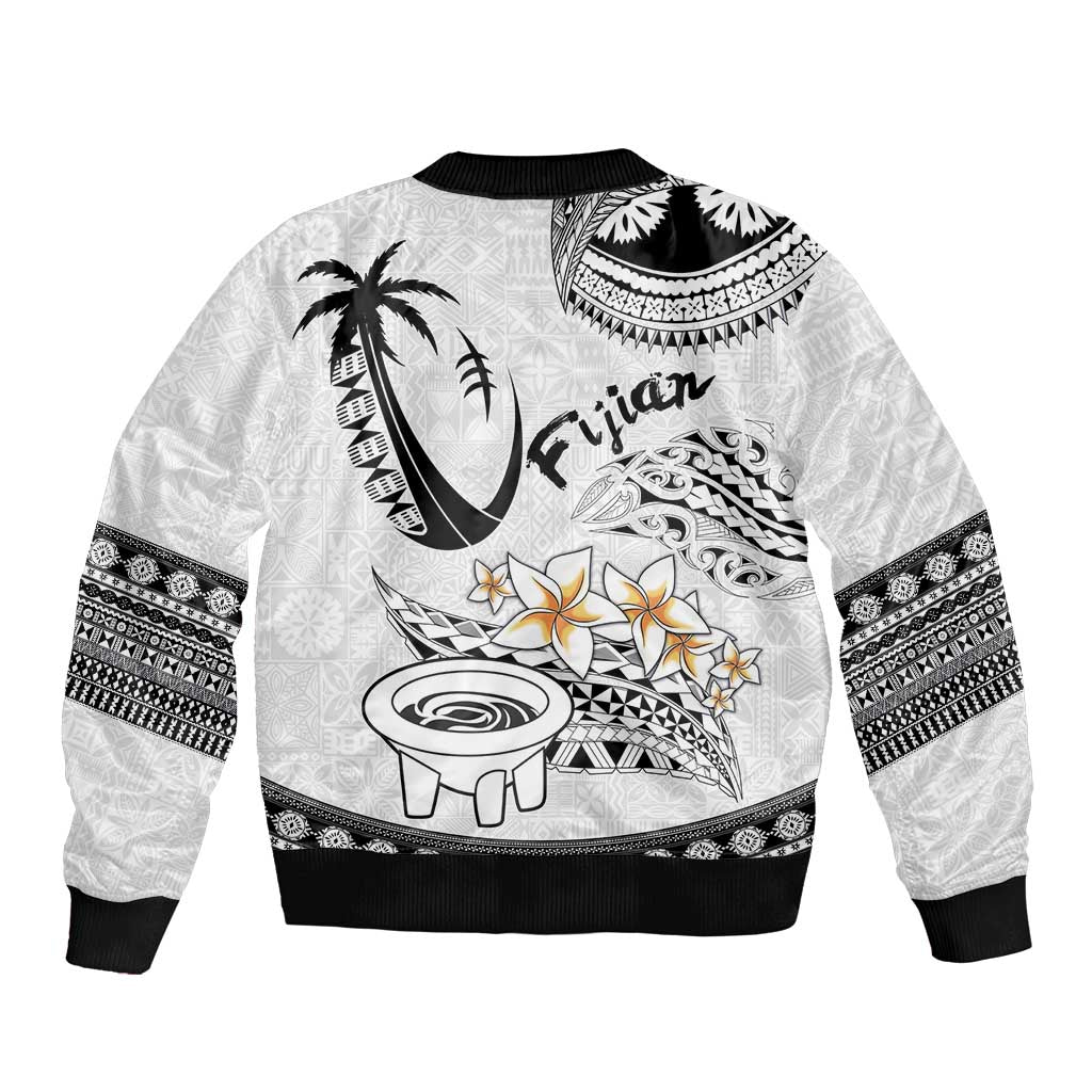 Fijian Traditional Culture Sleeve Zip Bomber Jacket Tapa Tribal Tattoos - Polynesian Pride