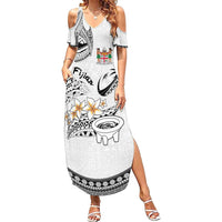 Fijian Traditional Culture Summer Maxi Dress Tapa Tribal Tattoos - Polynesian Pride
