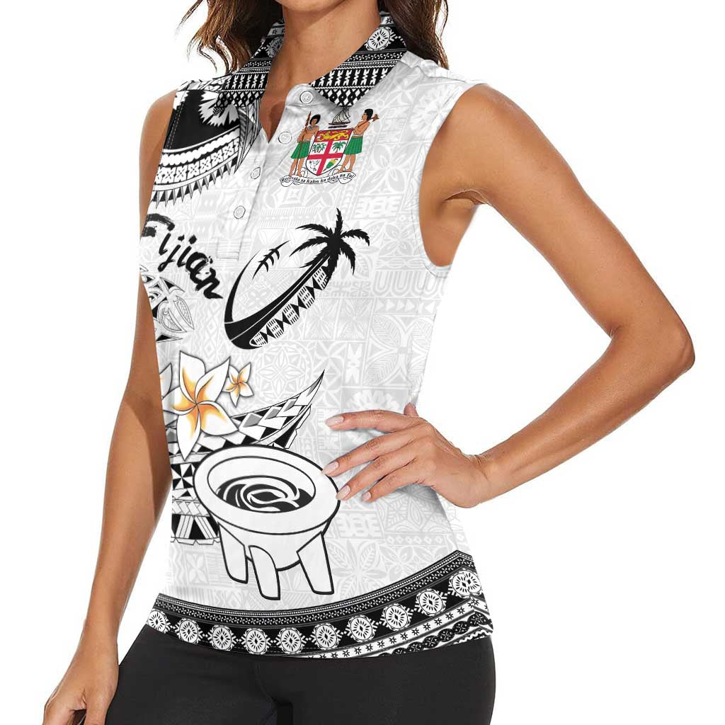 Fijian Traditional Culture Women Sleeveless Polo Shirt Tapa Tribal Tattoos - Polynesian Pride