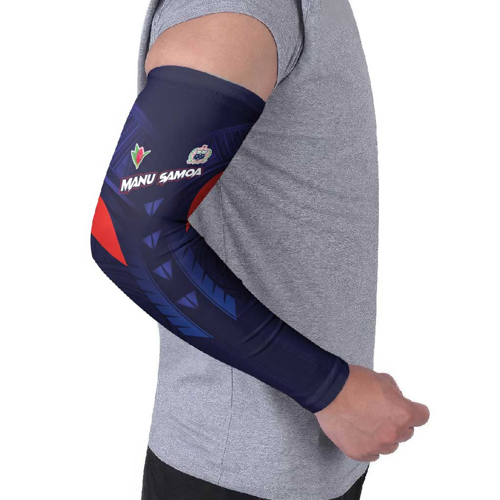 Custom Rugby Samoa Arm Sleeves Siva Tau Spirit Sporty Vibes - Polynesian Pride