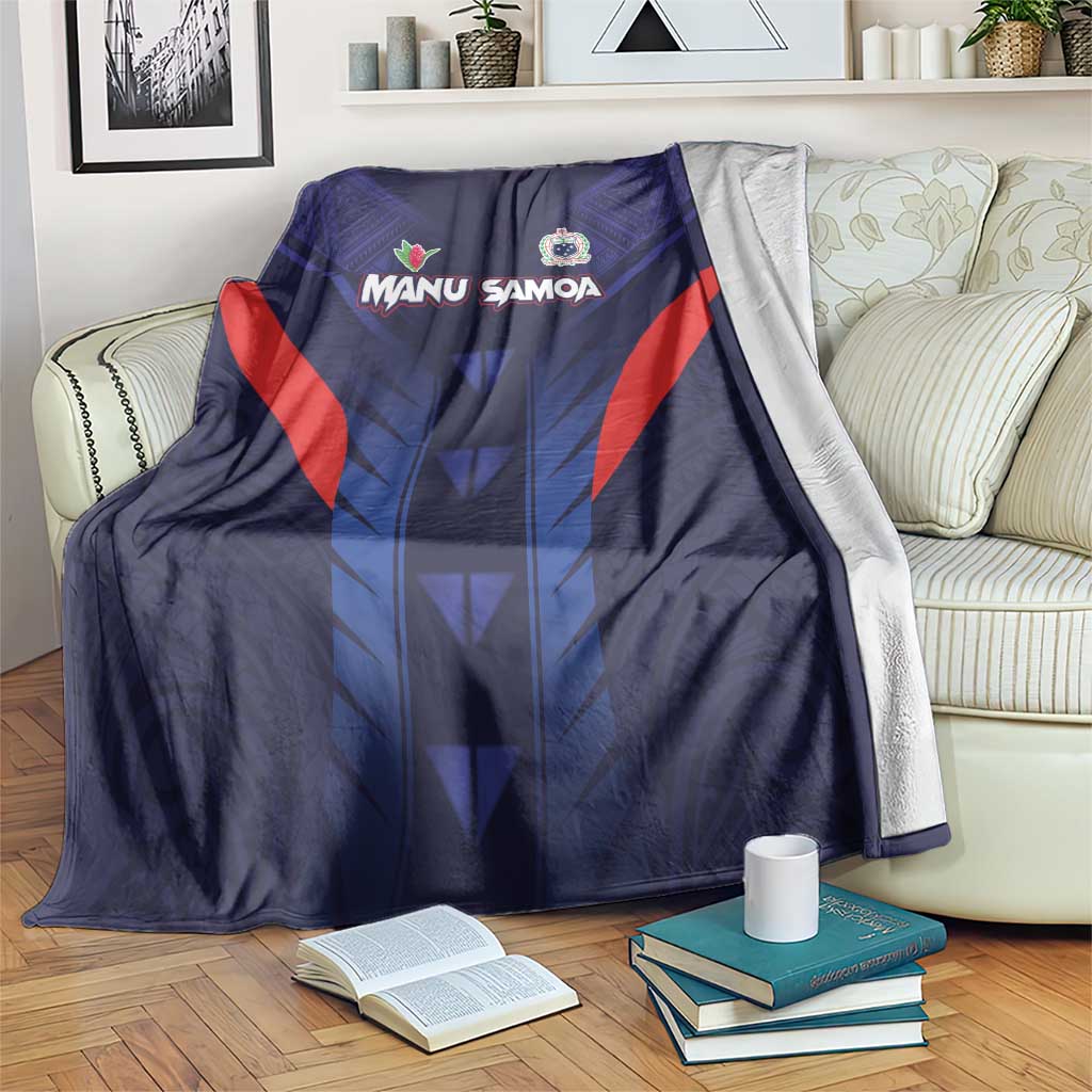 Rugby Samoa Blanket Siva Tau Spirit Sporty Vibes - Polynesian Pride