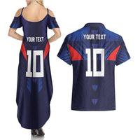 Custom Rugby Samoa Couples Matching Summer Maxi Dress and Hawaiian Shirt Siva Tau Spirit Sporty Vibes LT03 - Polynesian Pride