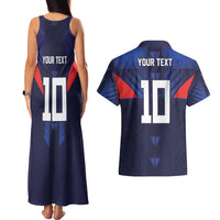 Custom Rugby Samoa Couples Matching Tank Maxi Dress and Hawaiian Shirt Siva Tau Spirit Sporty Vibes LT03 - Polynesian Pride