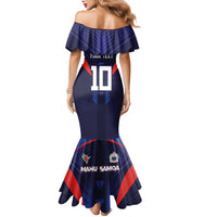 Custom Rugby Samoa Family Matching Mermaid Dress and Hawaiian Shirt Siva Tau Spirit Sporty Vibes LT03 - Polynesian Pride